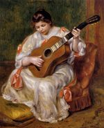 Ренуар Женщина играет на гитаре 1896г